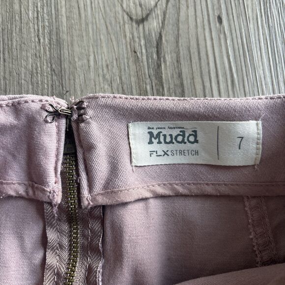 Mudd Skirt Juniors Lavender FLX Stretch Paneled Mini Pencil Y2K Military Size 7 - Picture 3 of 6